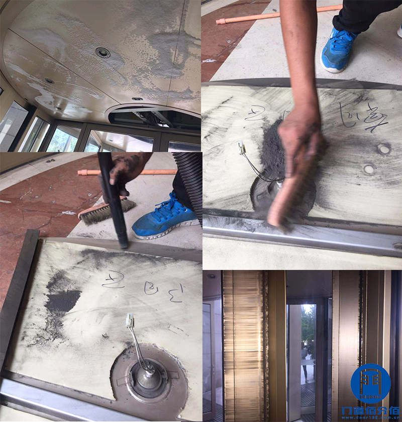 北京市某塔樓進出口凱必盛（KBB）旋轉門定期大保養服務保養清潔