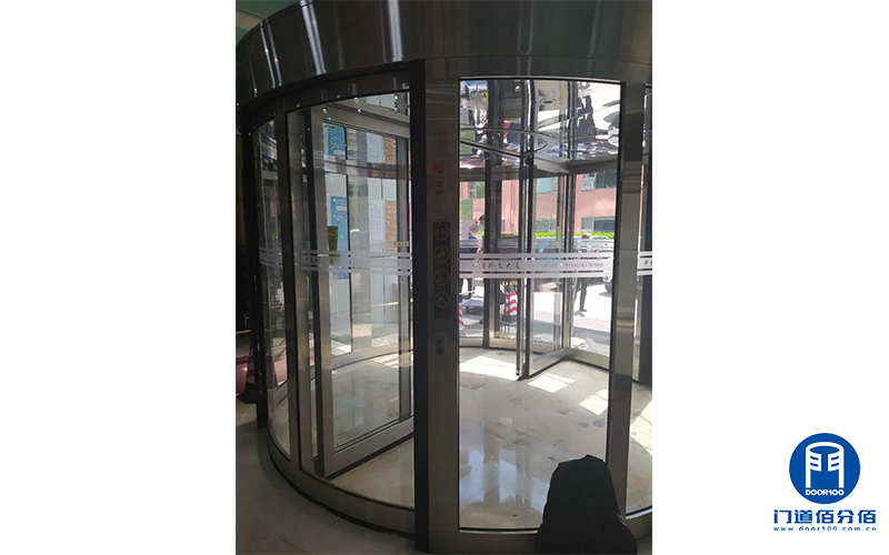 轉門維保案例丨凱必盛電動兩翼旋轉門保養項目