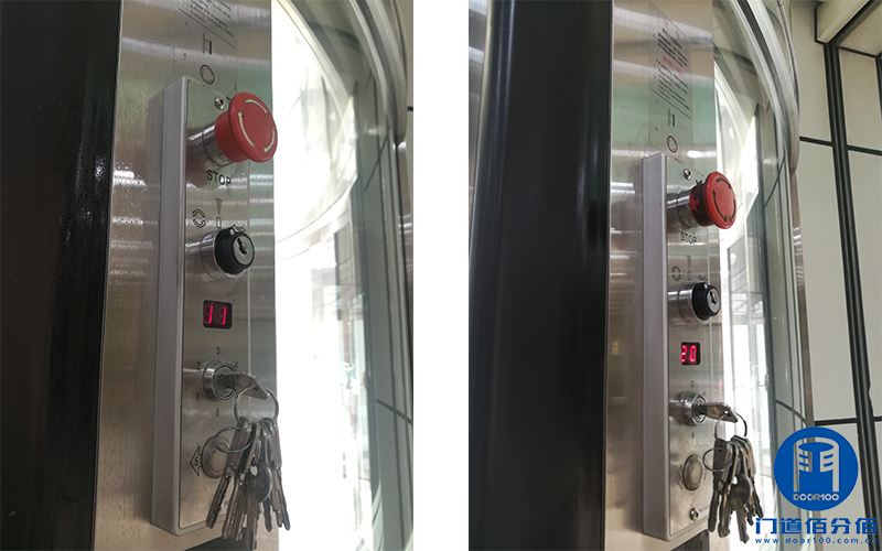 北京海淀某大廈正門兩翼旋轉門保養美化清潔服務案例