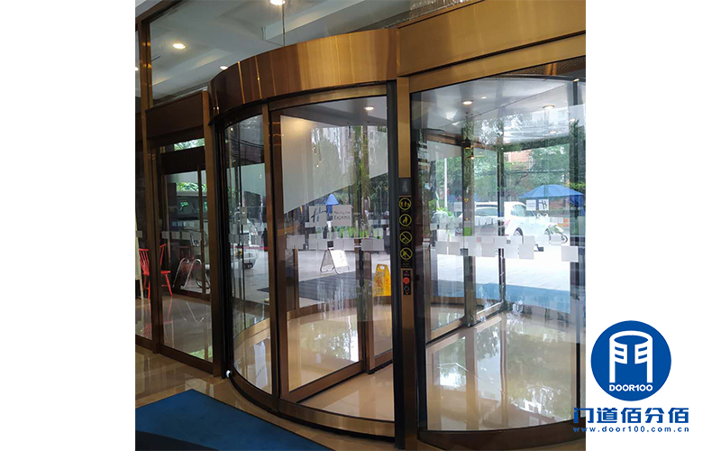 酒店旋轉門門區地彈門（側門、邊門）維修服務案例