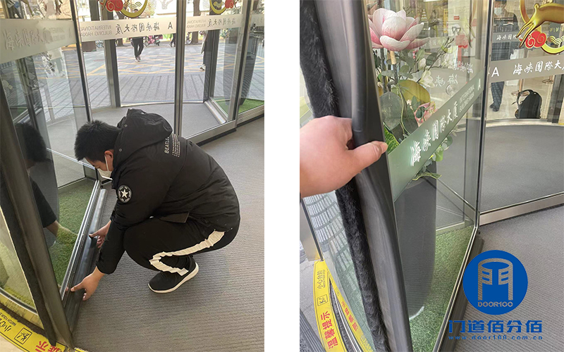 北京西城區(qū)大廈進(jìn)出口多瑪兩翼門安全巡檢