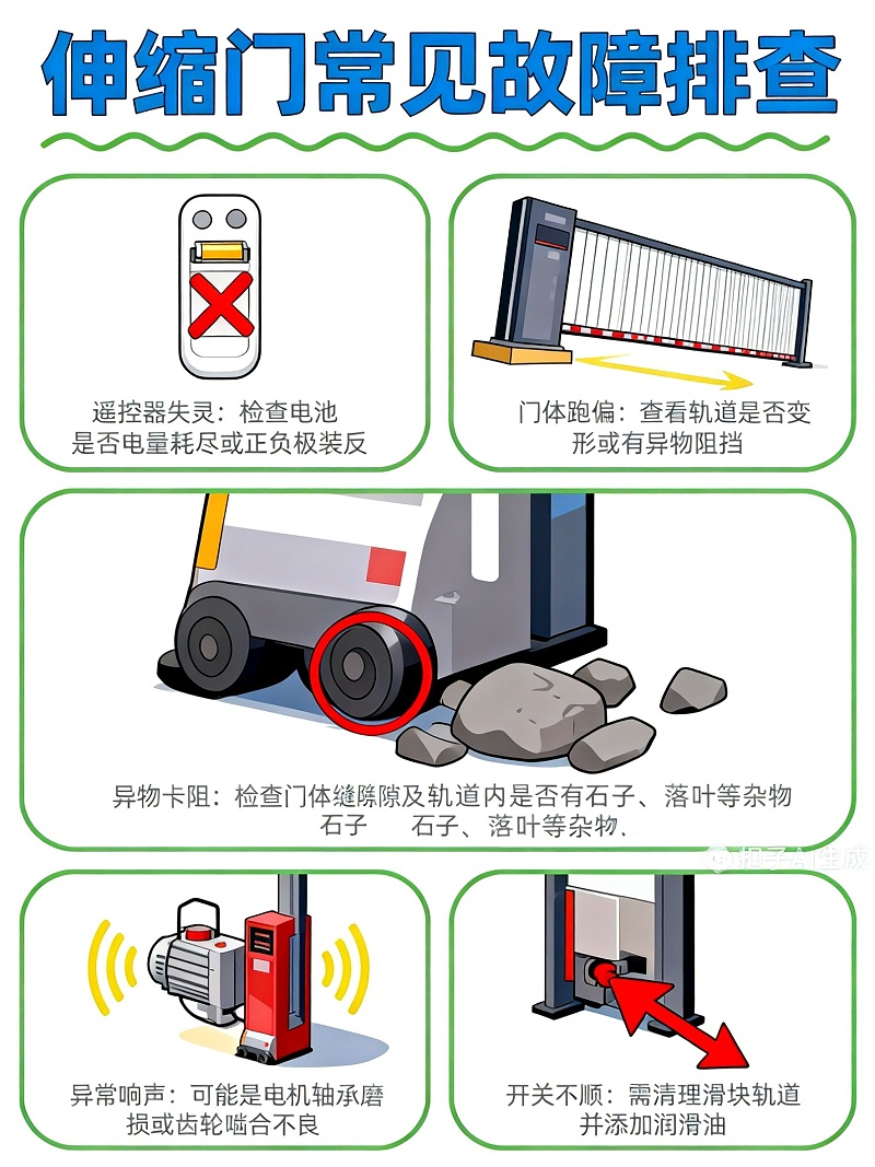 伸縮門故障排查無(wú)水印
