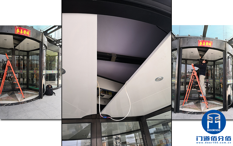 門道佰分佰技術人員自動平滑門控制器更換