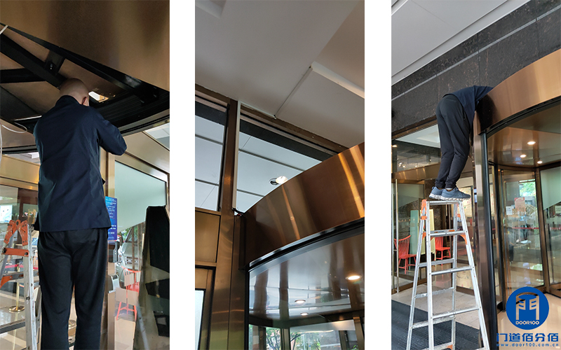 酒店電動兩翼門配件維修與整體保養服務案例
