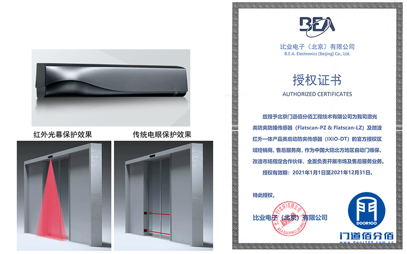 自動玻璃感應門啟動與防夾二合一感應器安裝服務