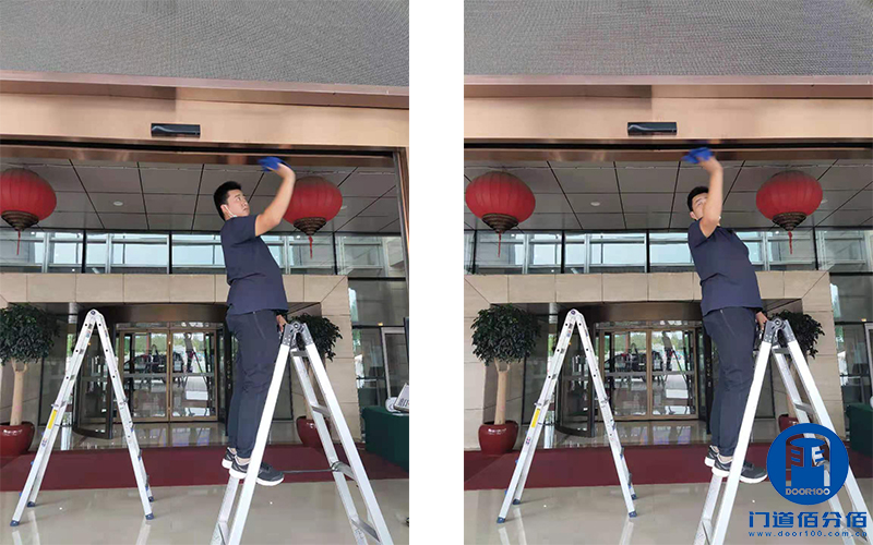 自動玻璃感應門啟動與防夾二合一感應器安裝服務