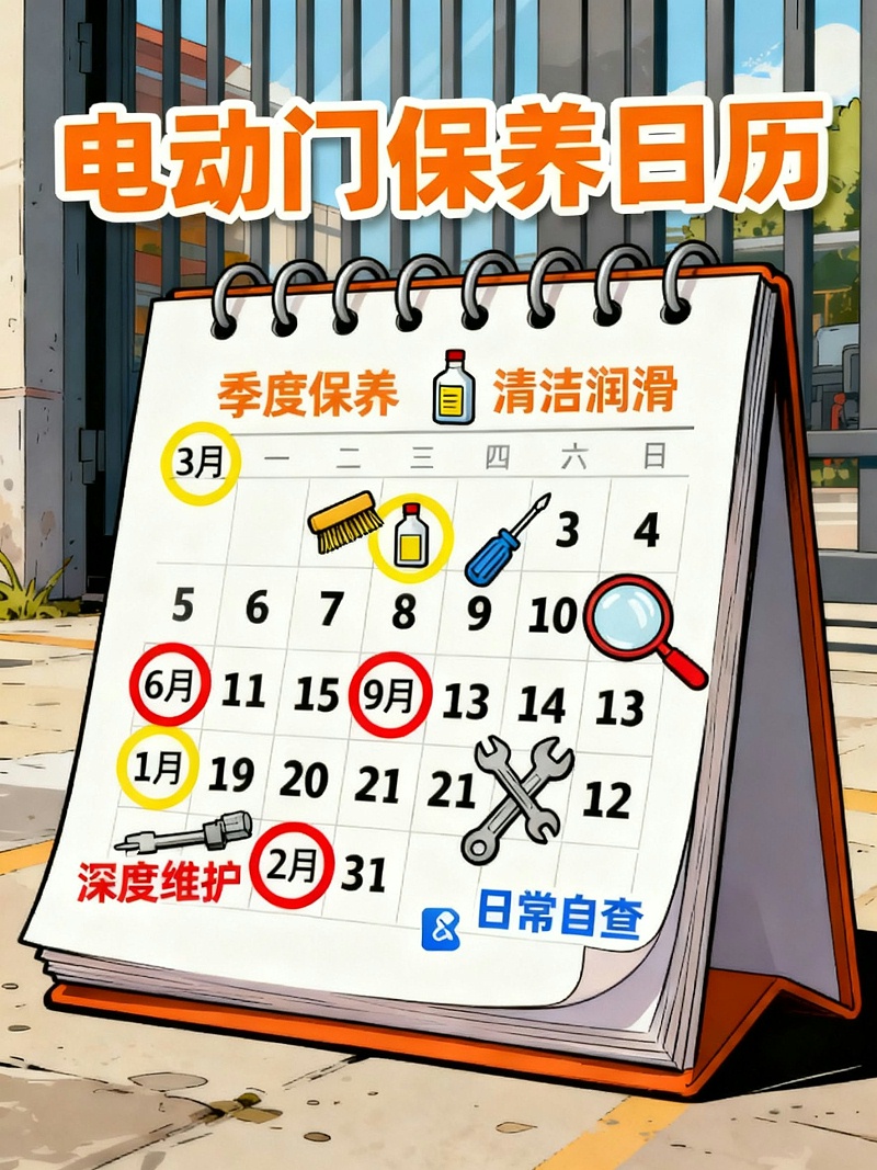 電動(dòng)門保養(yǎng)日歷無(wú)水印
